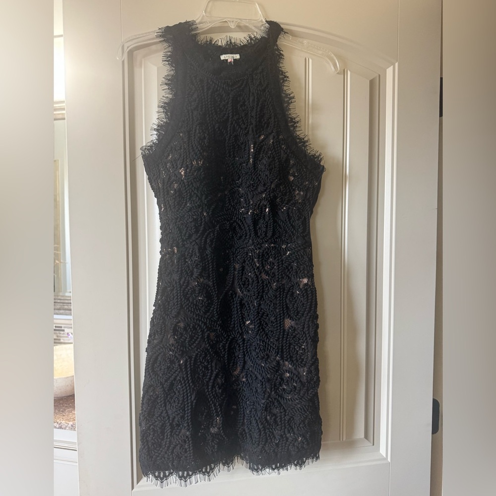 Chic Black Textured Mini Dress
